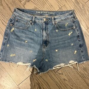 AE shorts high rise size 10 with embroidery